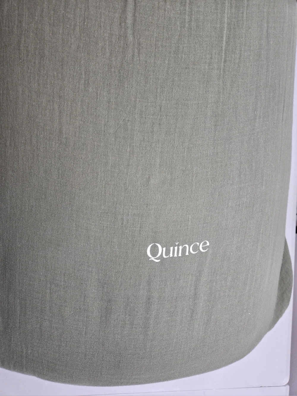 QUINCE Organic Cotton Gauze Box Quilt Set Full/Queen Olive 0785